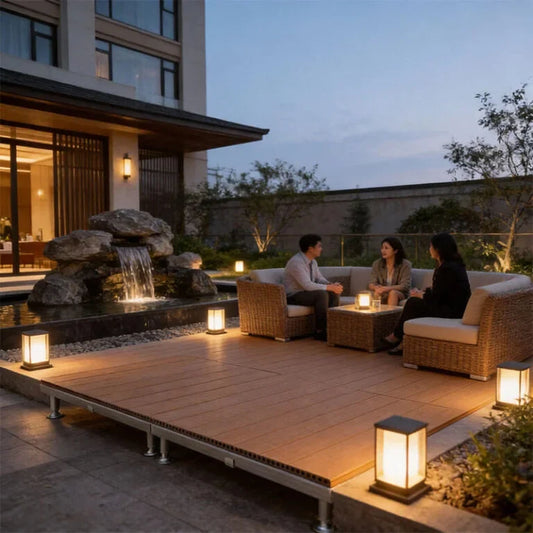 🔥 Hot Sale | Modular WPC Outdoor Deck Platform with Adjustable Pedestals – Instant Glamping & Patio Flooring